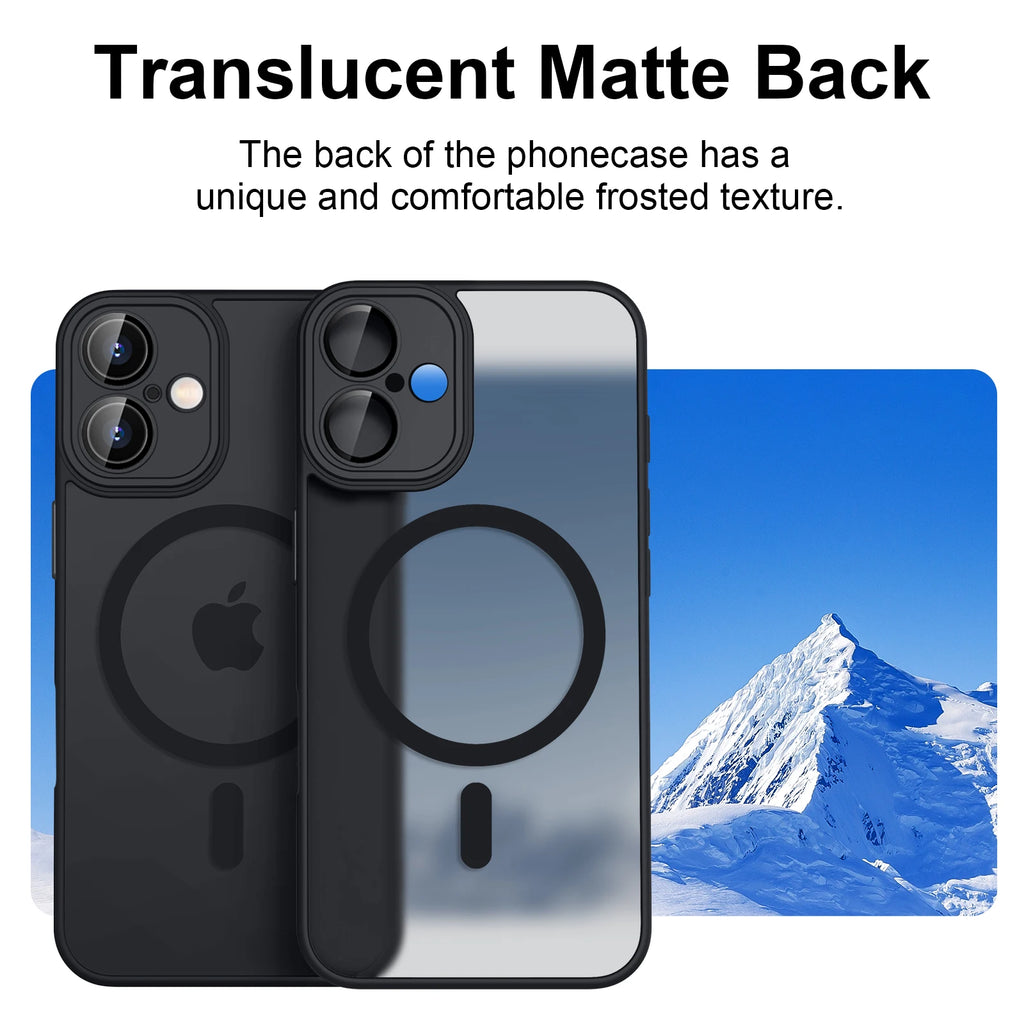Magnetic Matte Shockproof iPhone Case with MagSafe
