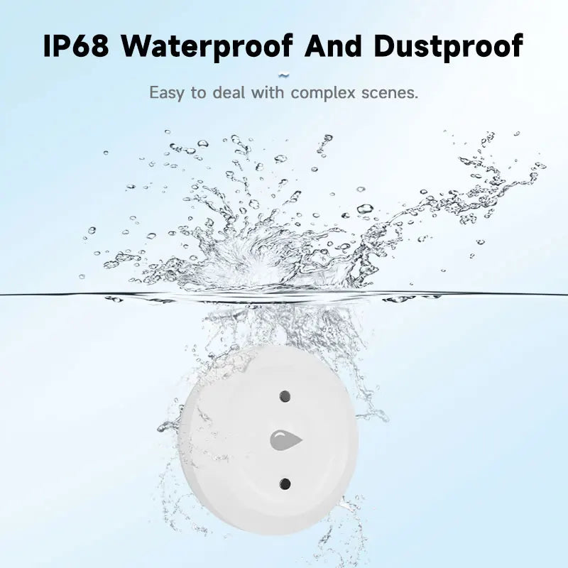 Zigbee 3.0 Smart Water Leak Sensor — Kitchen & Bathroom Flood Detector