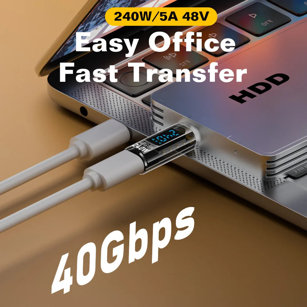 UGOURD USB4 40Gbps Type-C Adapter — 240W PD, 8K, Thunderbolt 3/4/5