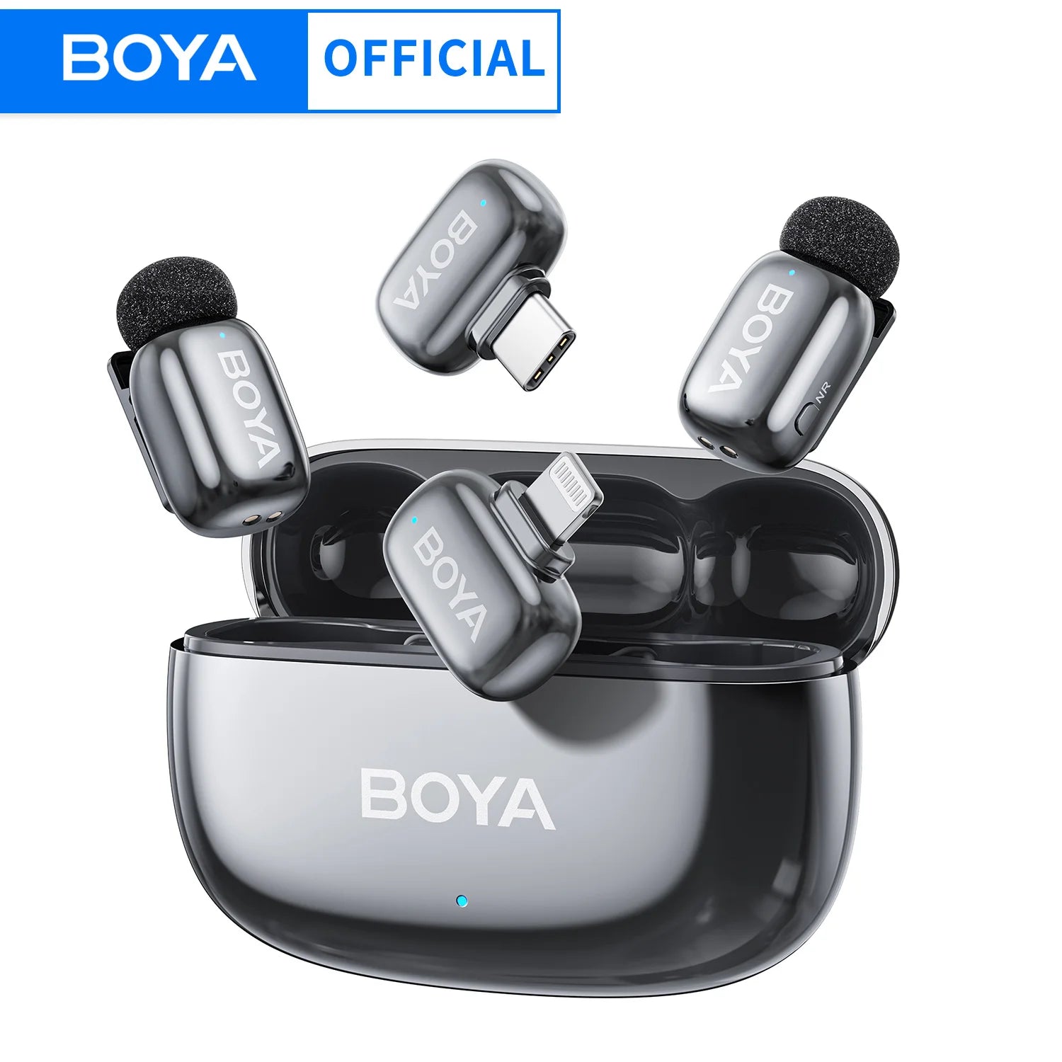 BOYA Mini 2 Wireless Lavalier Mic with AI Noise Reduction