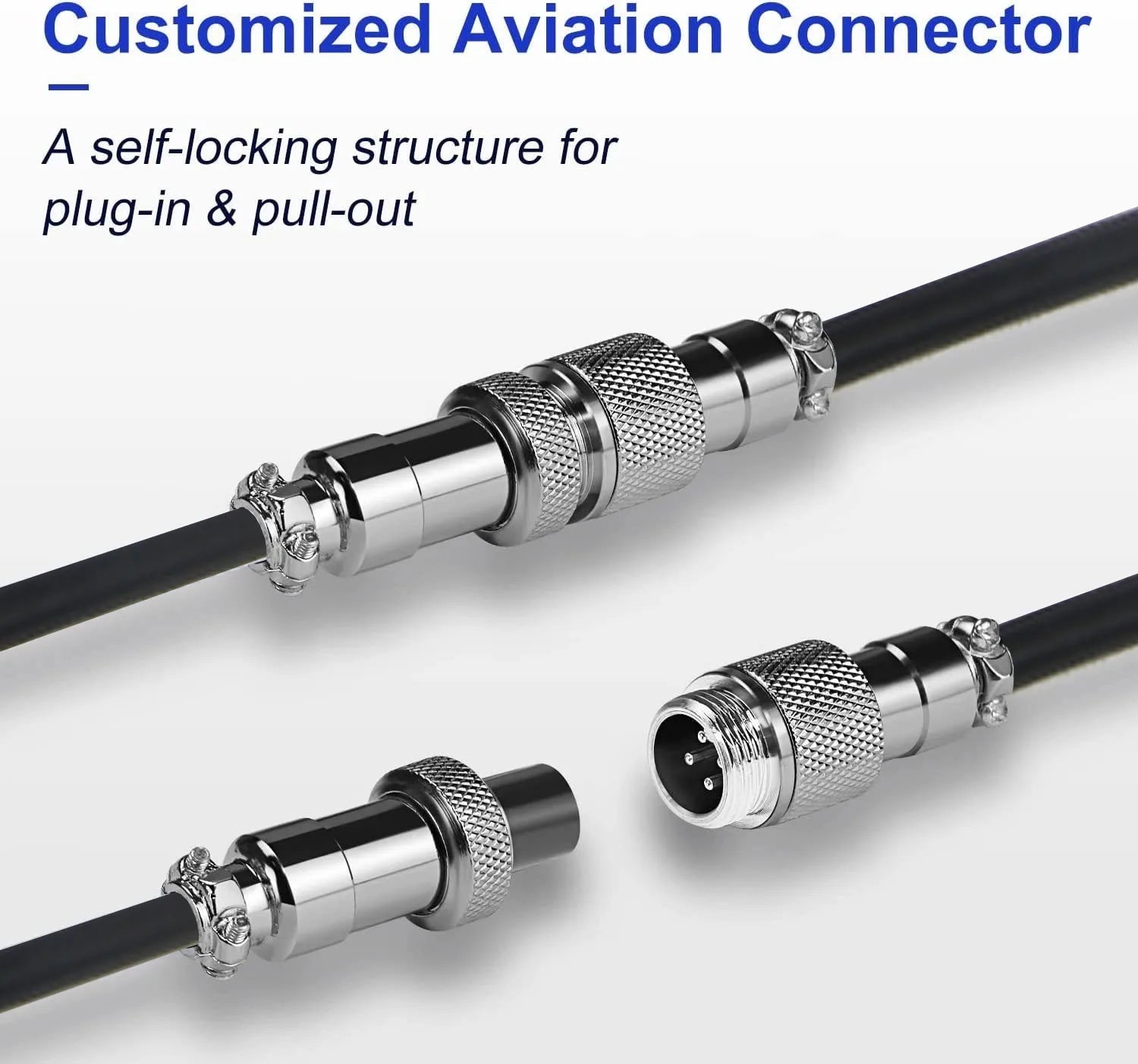 Mechanical Keyboard Coiled USB-C Cable with Aviator Connector - Up to 3M