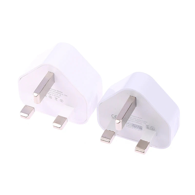 UK 3-Pin Wall Charger with USB Ports