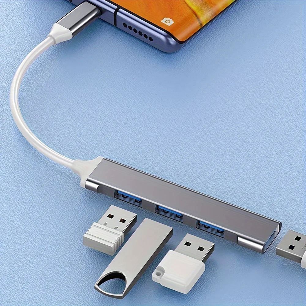 4-Port USB 3.0 Hub with High-Speed Data Transfer