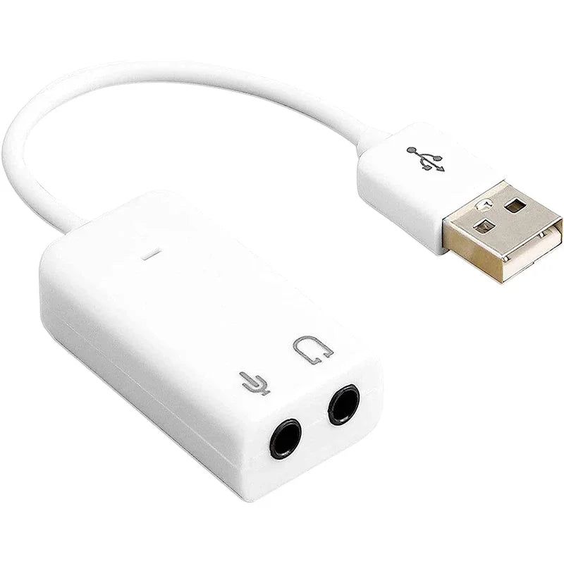 USB External Sound Card with 3.5mm Audio Adapter