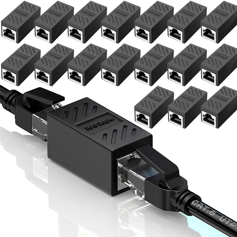 RJ45 Ethernet Cable Coupler — Cat5e/Cat6/Cat7, Female to Female