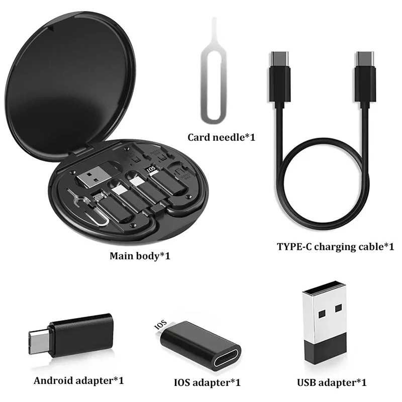 Multi-USB Charging Cable Kit - USB-C, Lightning & Micro USB