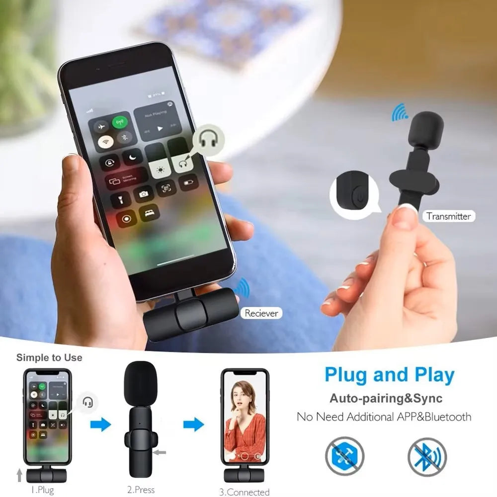 Lenovo Mini Wireless Lavalier Microphone for Live Streaming