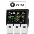 Smart Wireless Weather Station with 3 Sensors Large Color Display Indoor Outdoor Digital Thermometer Hygrometer for Home Office
