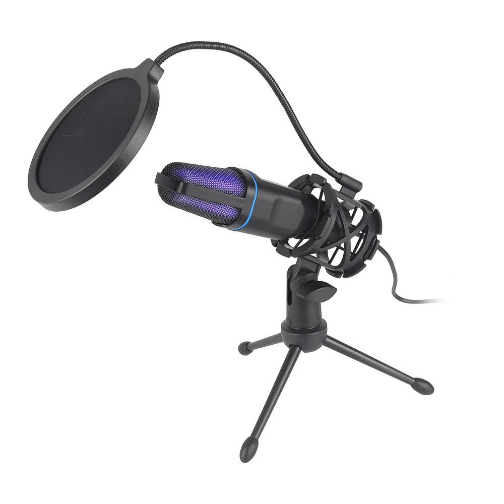 RGB USB Condenser Microphone for Gaming & Streaming