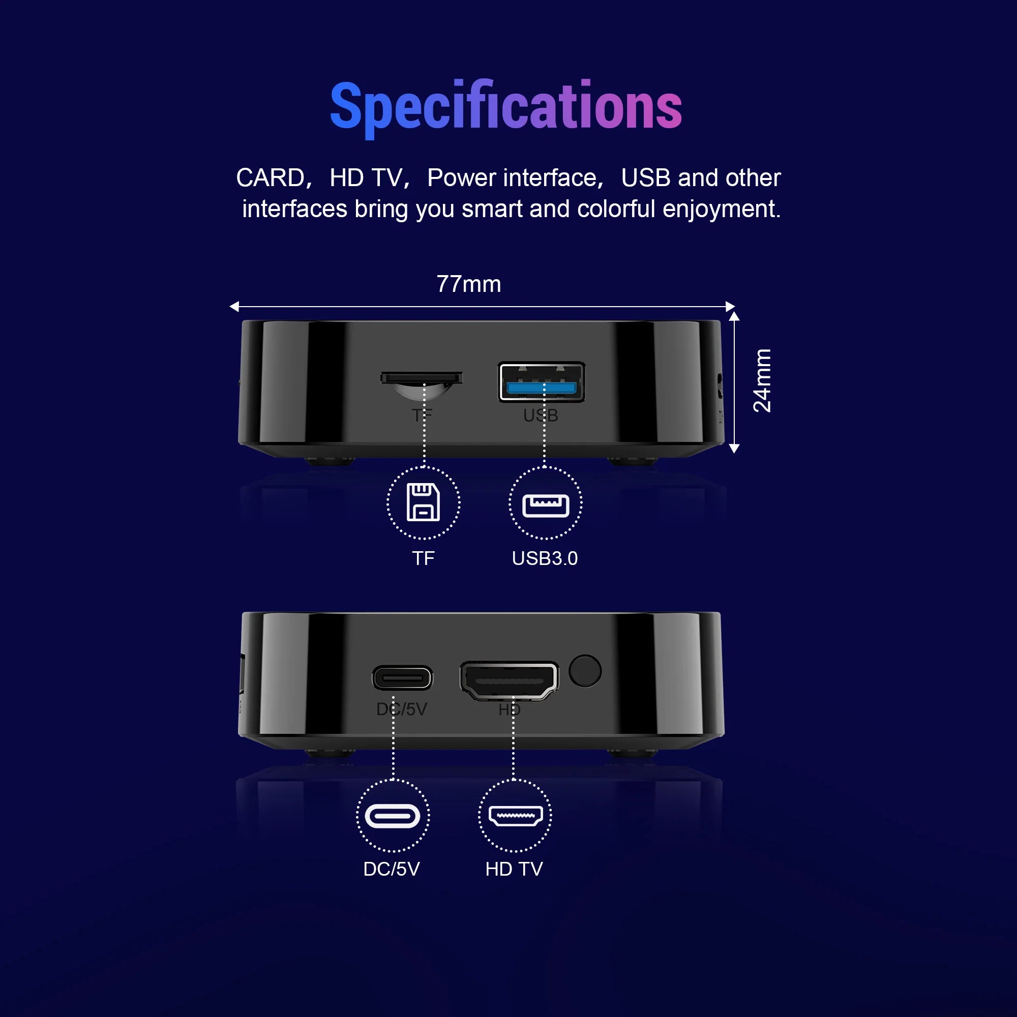 T1+ Smart TV Box Android 16 — 8K Ultra HD, WiFi 6, 8GB RAM, 128GB
