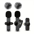 Wireless Lavalier Microphone with Windproof Cover