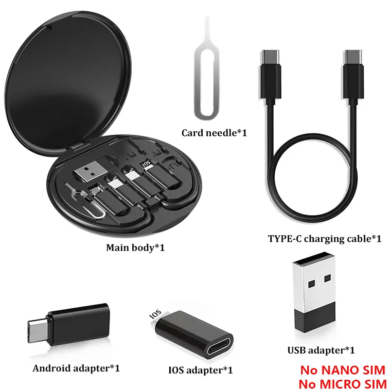 Multi-USB Charging Cable Kit - USB-C, Lightning & Micro USB