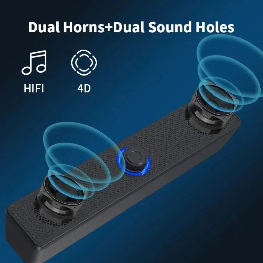 USB Powered Soundbar for TV, PC & Gaming