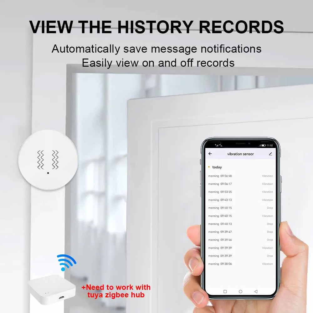 Tuya Smart Zigbee Vibration Detection Sensor