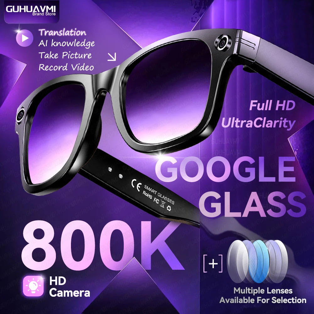 AI Smart Glasses — 8MP Camera, 100+ Language Translation, Bluetooth Calling