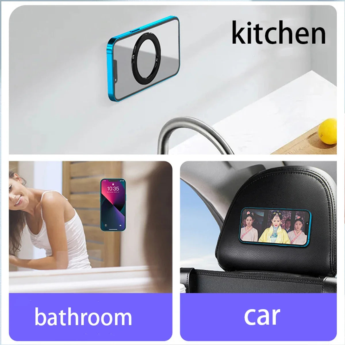 Universal MagSafe Magnetic Phone Stand & Ring Holder