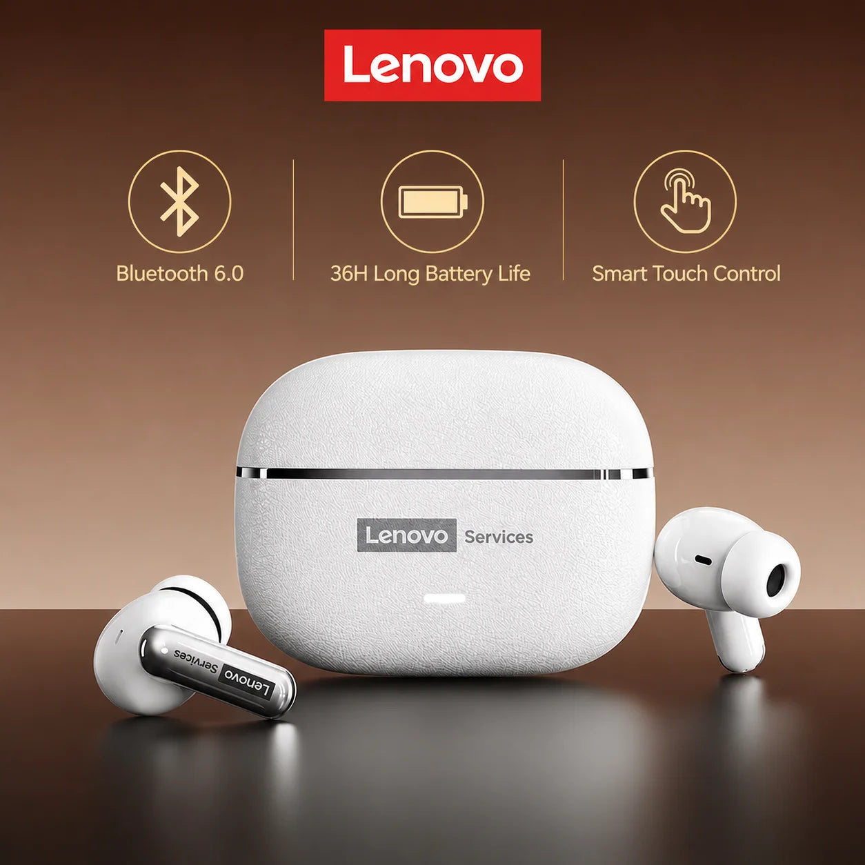 Lenovo LE208 Wireless Earphones with Charging Case