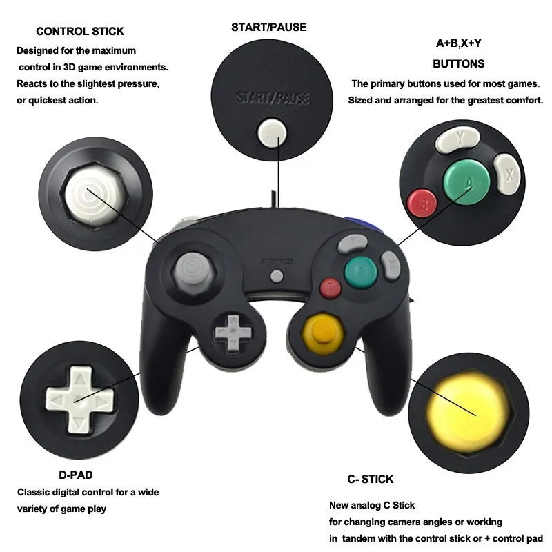 USB Wired Controller for Nintendo Switch & GameCube — PC Compatible