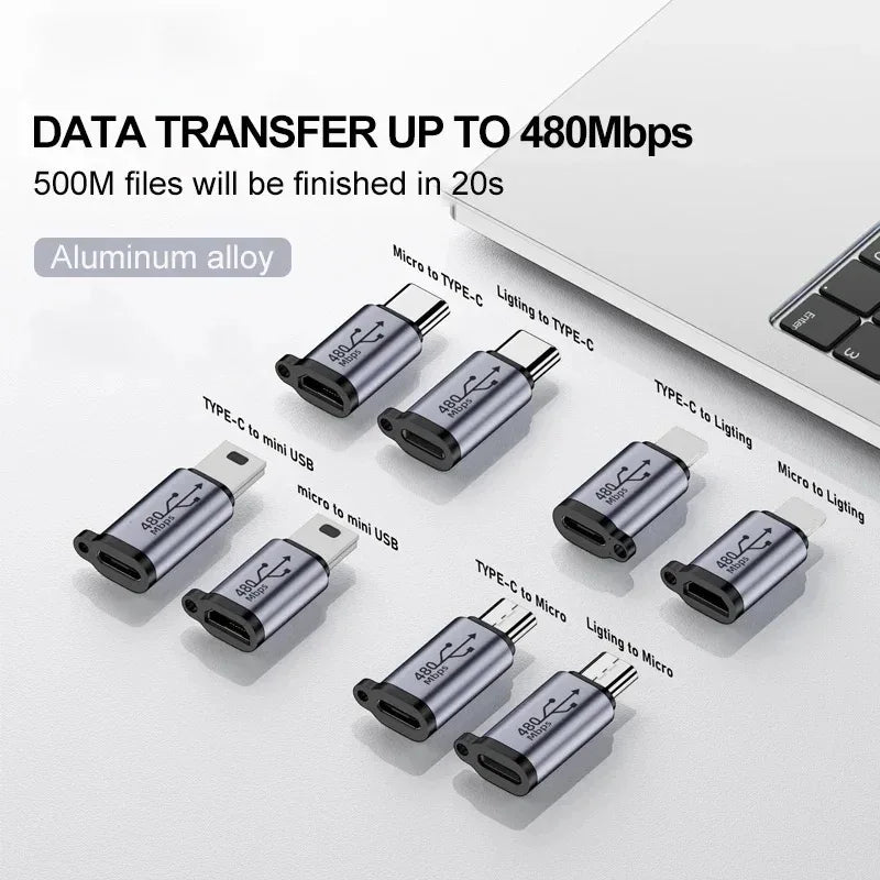 Multi-Type USB Adapter Converter Set