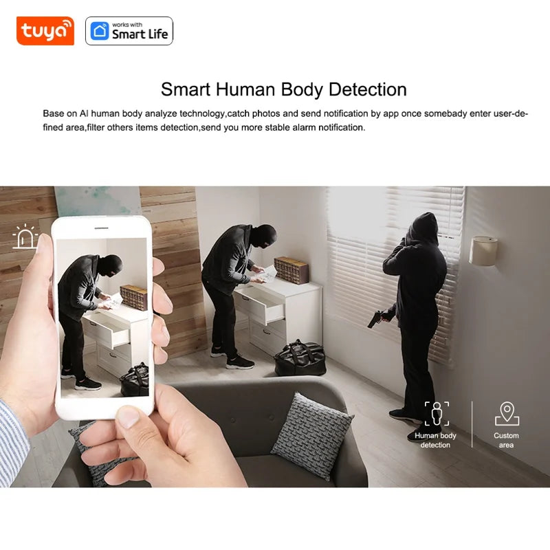 Tuya Smart 3MP HD Indoor Security Camera with Two-Way Audio