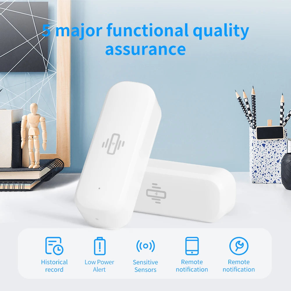 Tuya Smart WiFi Vibration Sensor with Real-Time Motion Alerts