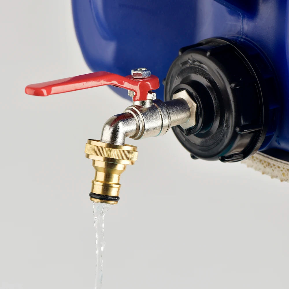 IBC Tank Tap Adapter S60x6 Thread to 16mm Quick Connect Valve Fitting