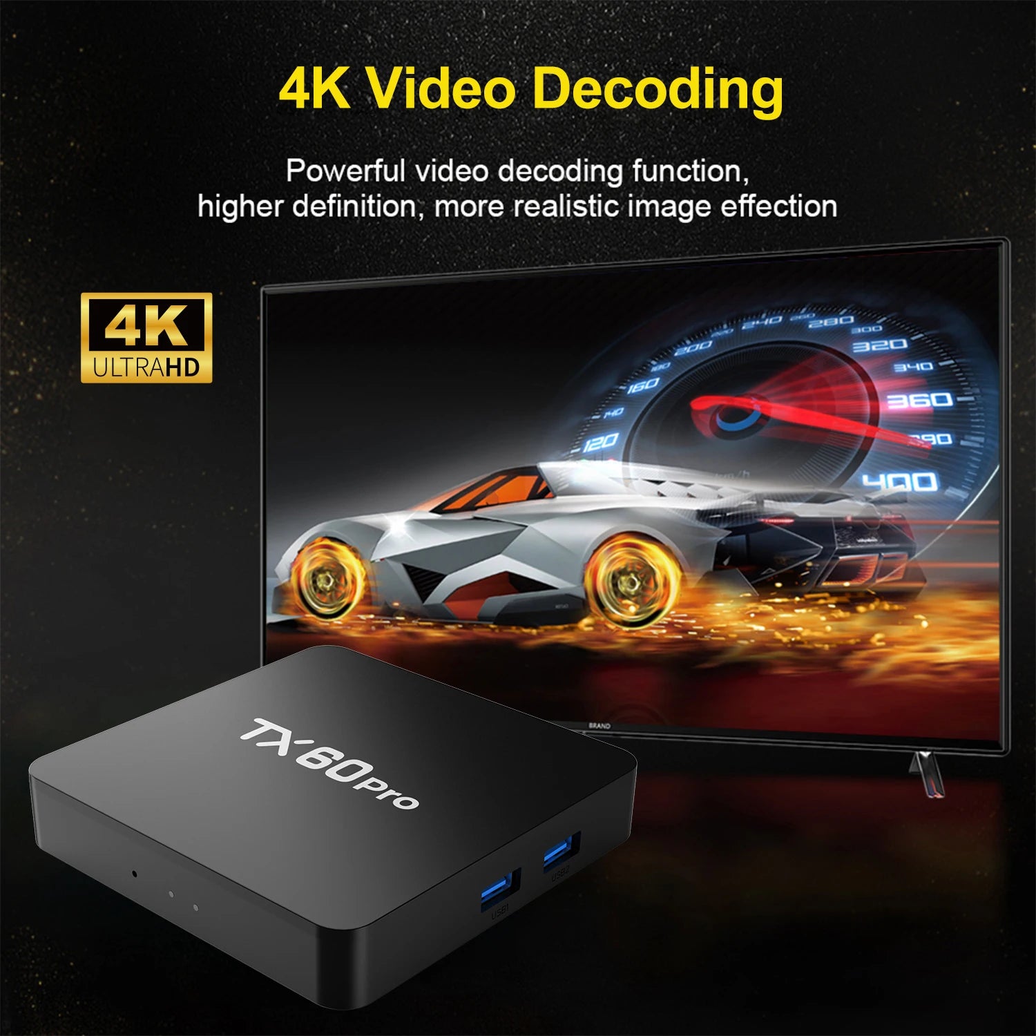 Velec Smart TV Box Android 16 — 4K Streaming, 16+256GB, Dual-Band WiFi
