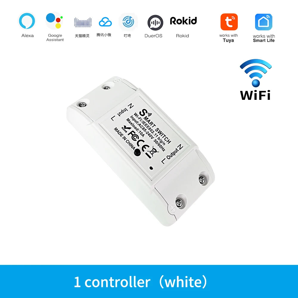 Tuya WiFi Smart Relay Switch Module — Alexa & Smart Life Compatible