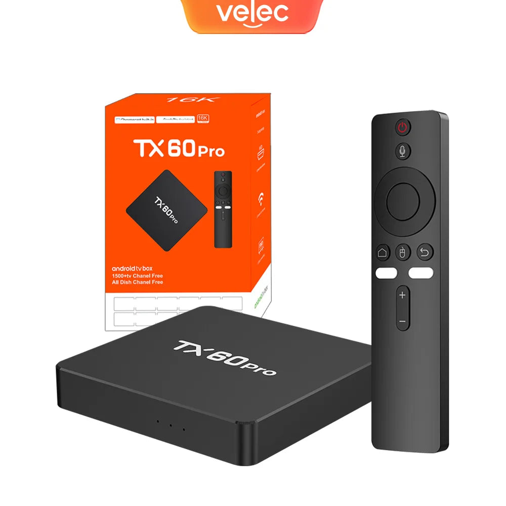 Velec Smart TV Box Android 16 — 4K Streaming, 16+256GB, Dual-Band WiFi