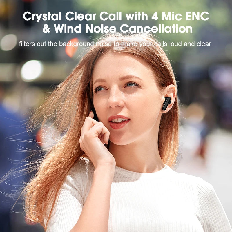 QCY T13 ANC Wireless Earbuds with 4-Mic Noise Cancellation