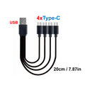 4-in-1 Multi USB Charging Cable — USB-C, Micro USB & PD Splitter
