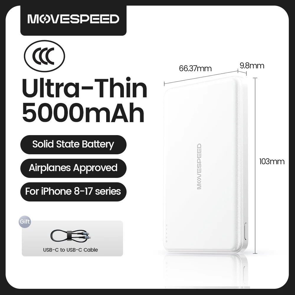 MOVESPEED 5000mAh Magnetic Wireless Power Bank