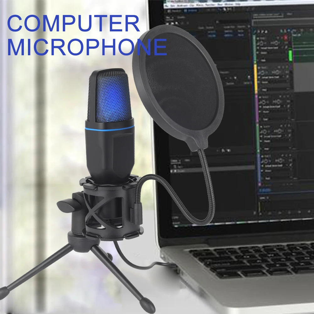 RGB USB Condenser Microphone for Gaming & Streaming