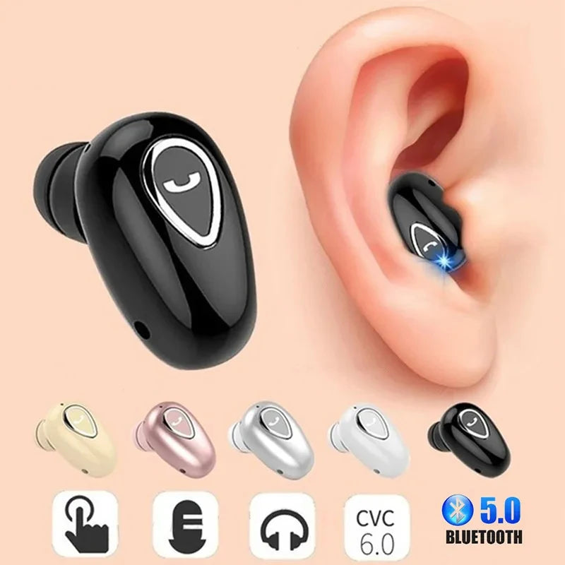 Mini Invisible Bluetooth Earphones with Mic