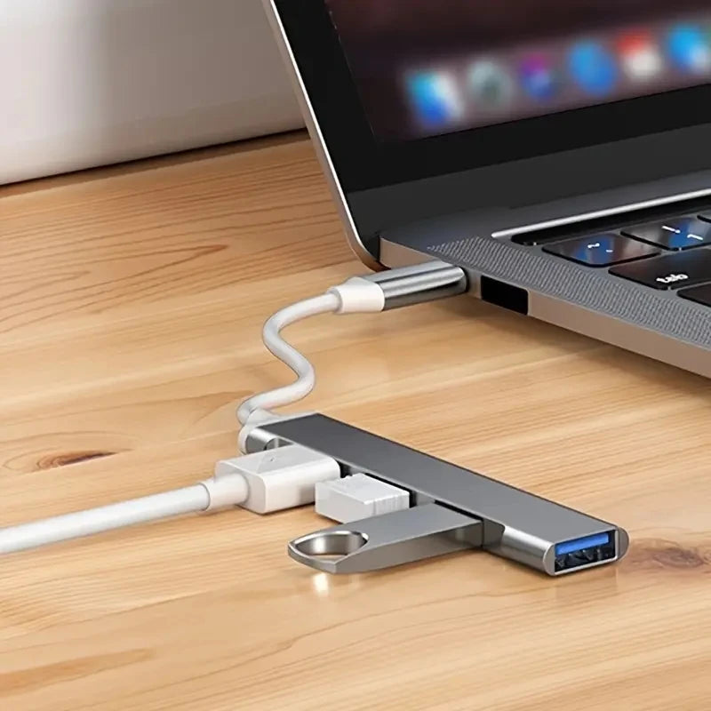 4-Port USB 3.0 Hub with High-Speed Data Transfer