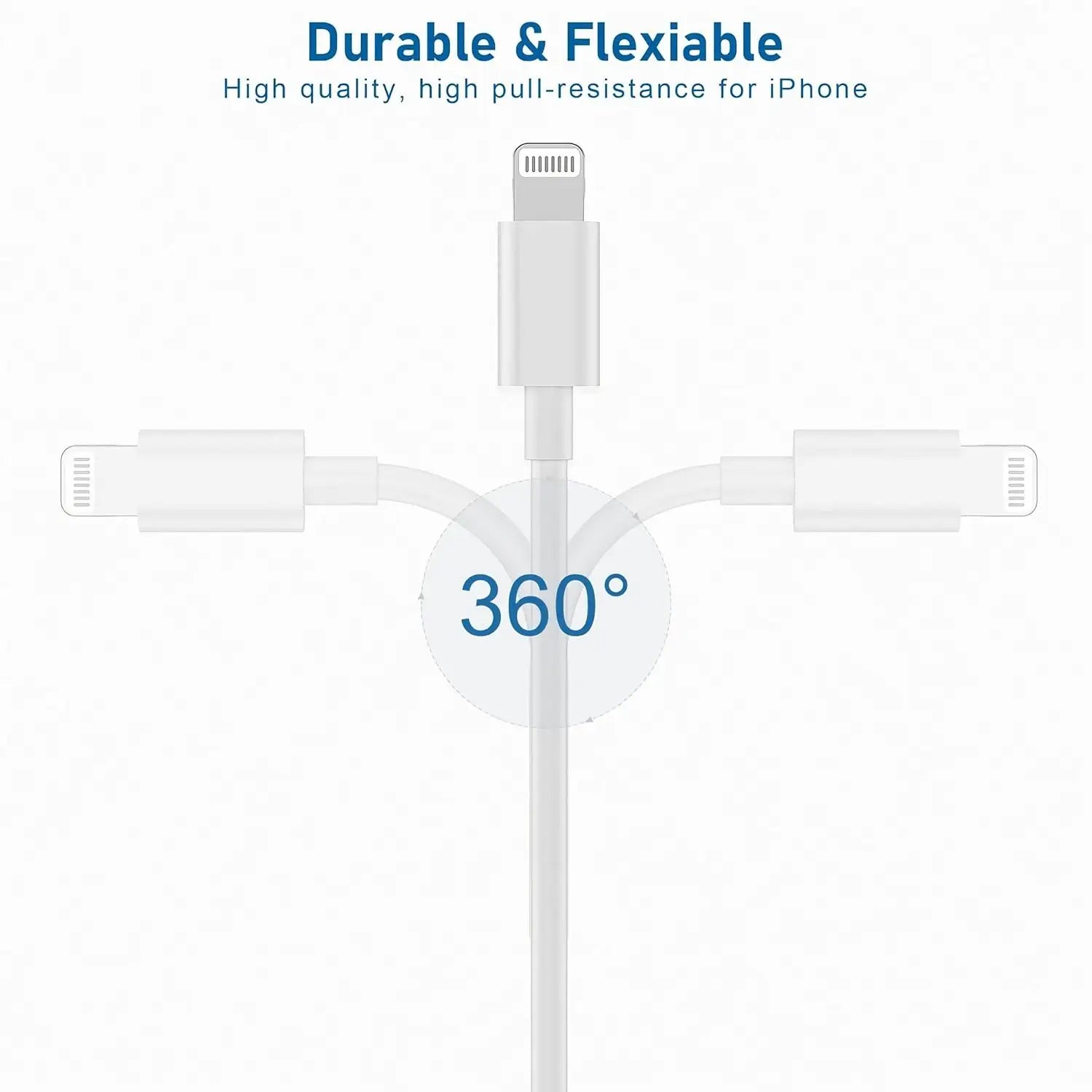 USB-C to Lightning Fast Charging Cable with CarPlay Support