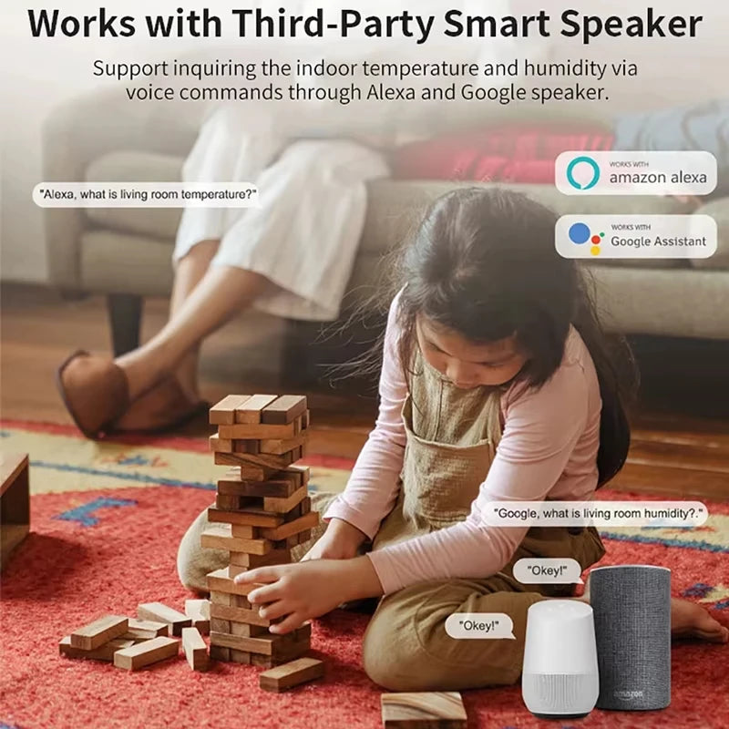 ZigBee 3.0 Smart Temperature & Humidity Sensor — Tuya & Alexa Compatible