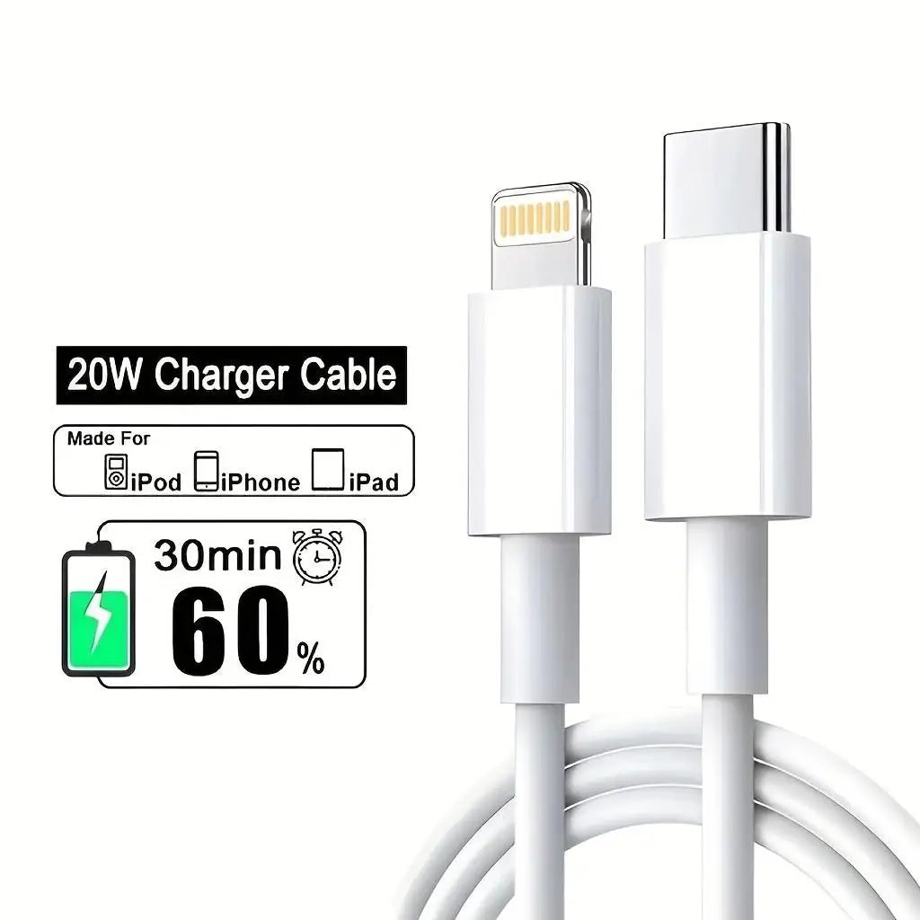 USB-C to Lightning Fast Charging Cable with CarPlay Support