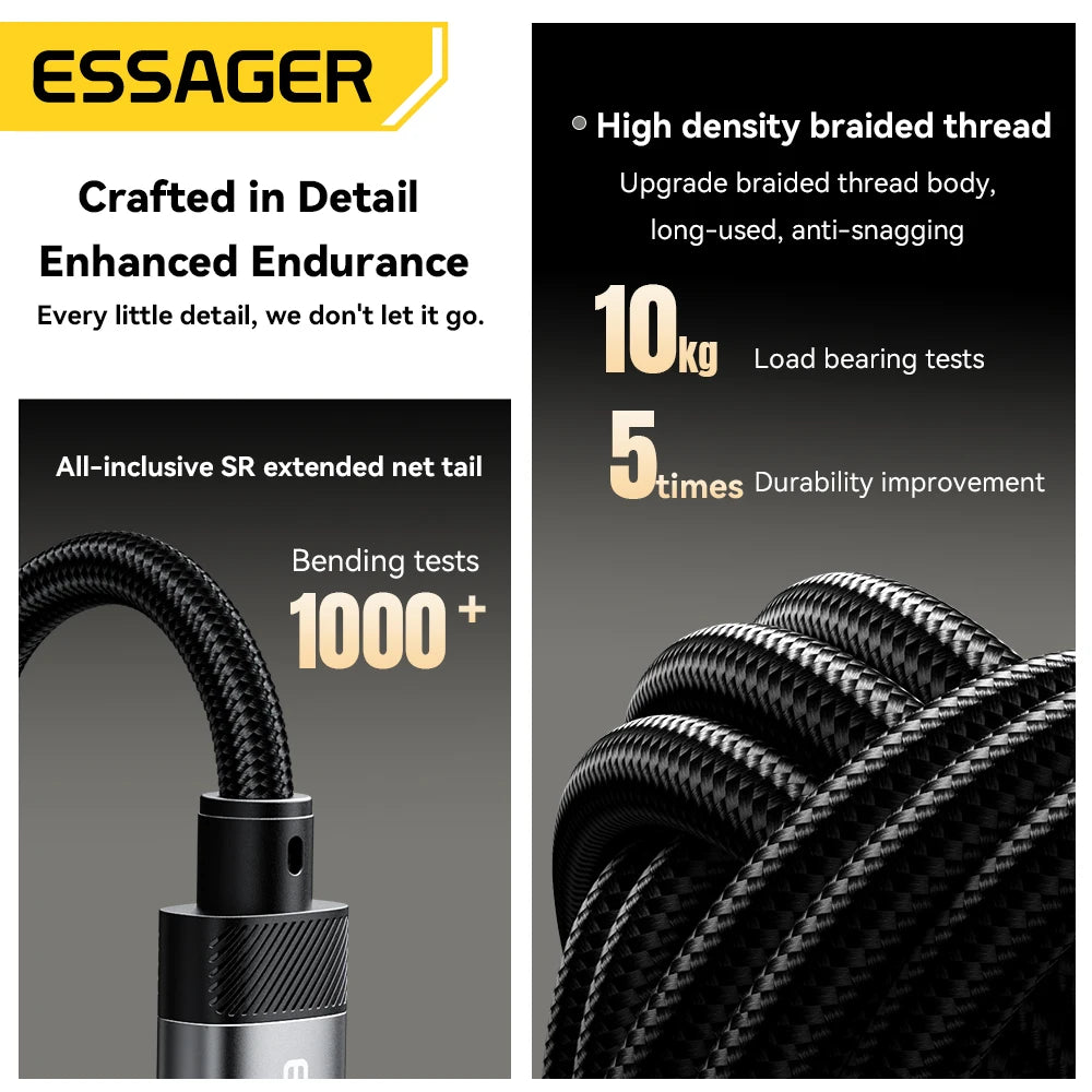 Essager Lightning & USB-C to 3.5mm Audio Adapter