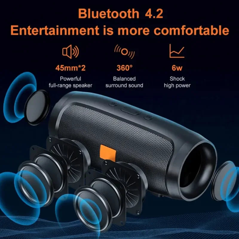 Portable Bluetooth Speaker with FM Radio & USB Playback