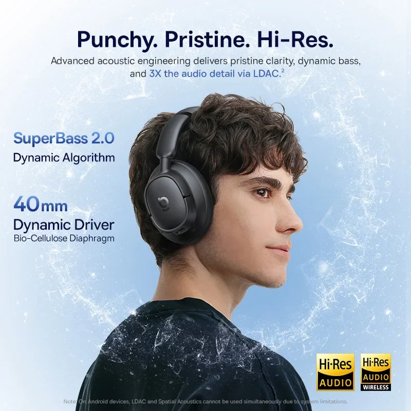 Baseus EH10 ANC Wireless Headphones — 80H, Bluetooth 6.0
