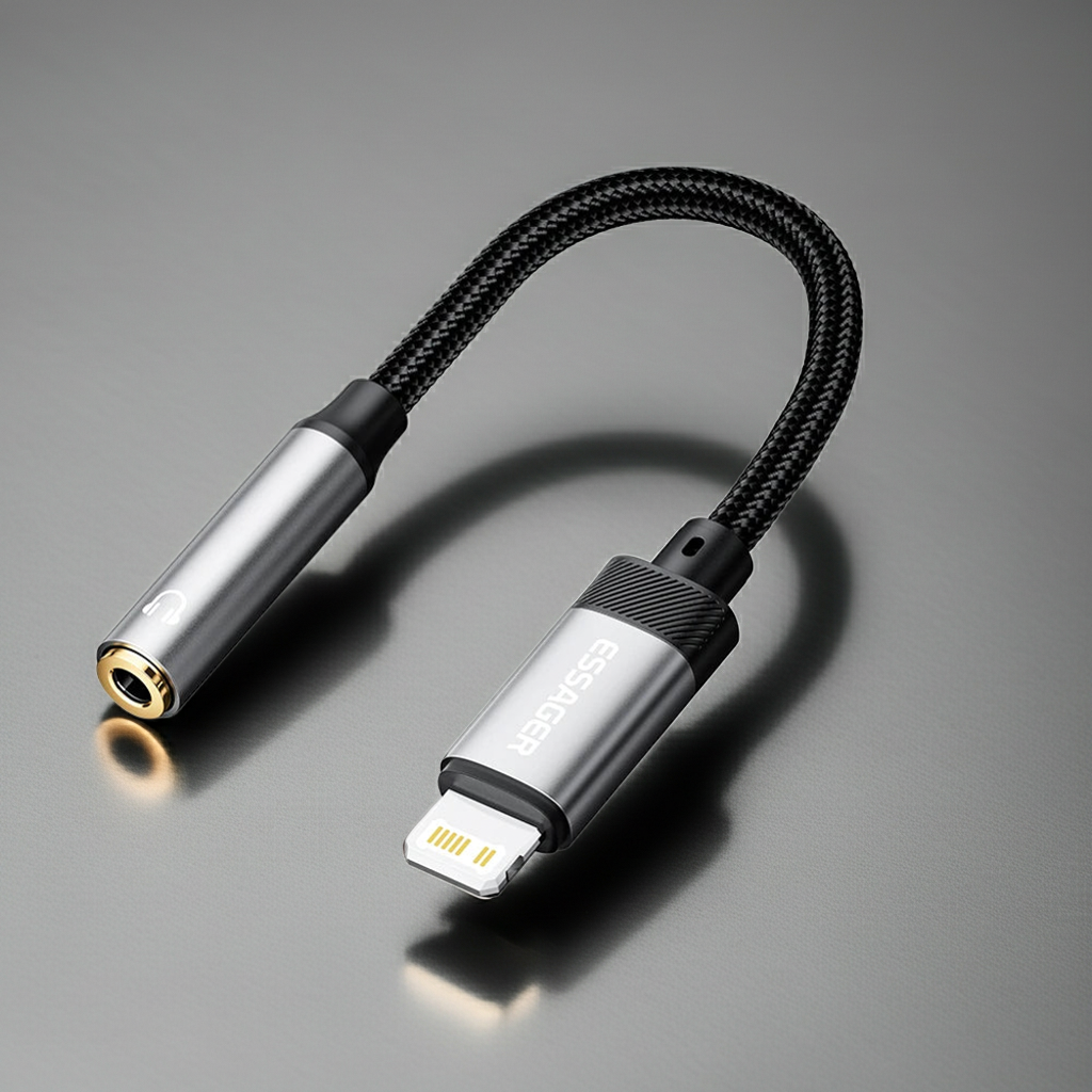 Essager Lightning & USB-C to 3.5mm Audio Adapter